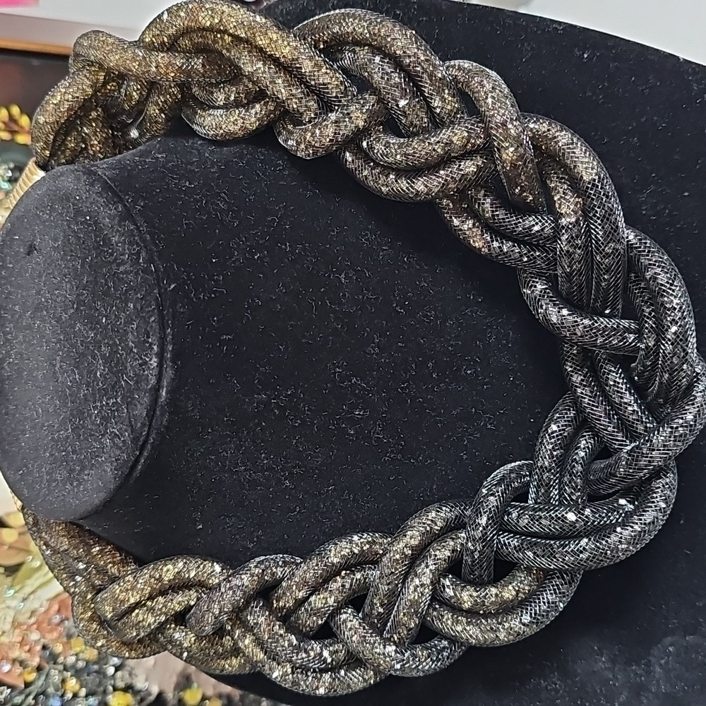 Multi-Crystal Stuffed Necklace